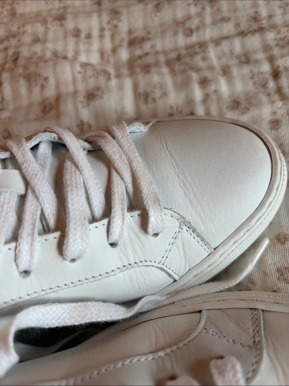 Avellini Women's White Leather Athletic Sneakers